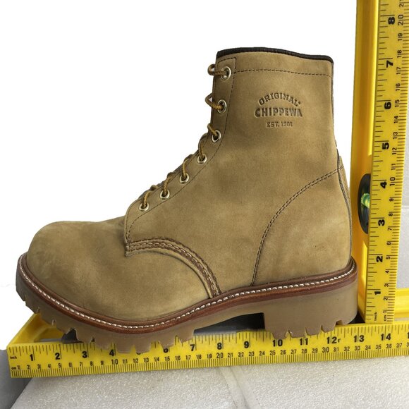 Chippewa Men's 13 Wheat Nubuck Leather Waterproof Work Boots - Picture 12 of 14